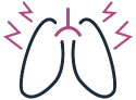 Lung Icon Representing FASENRA Has Proven to Reduce Occurrence of Asthma Attacks by Up To 51%